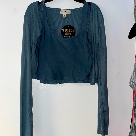 Blue 3 piece set Derek heart - Picture 2 of 4